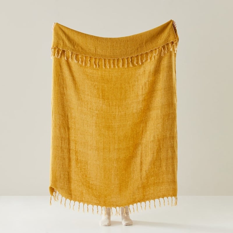 Malmo Linen Throw Honey 