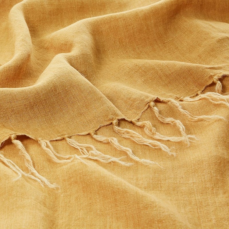 Malmo Linen Throw Honey 