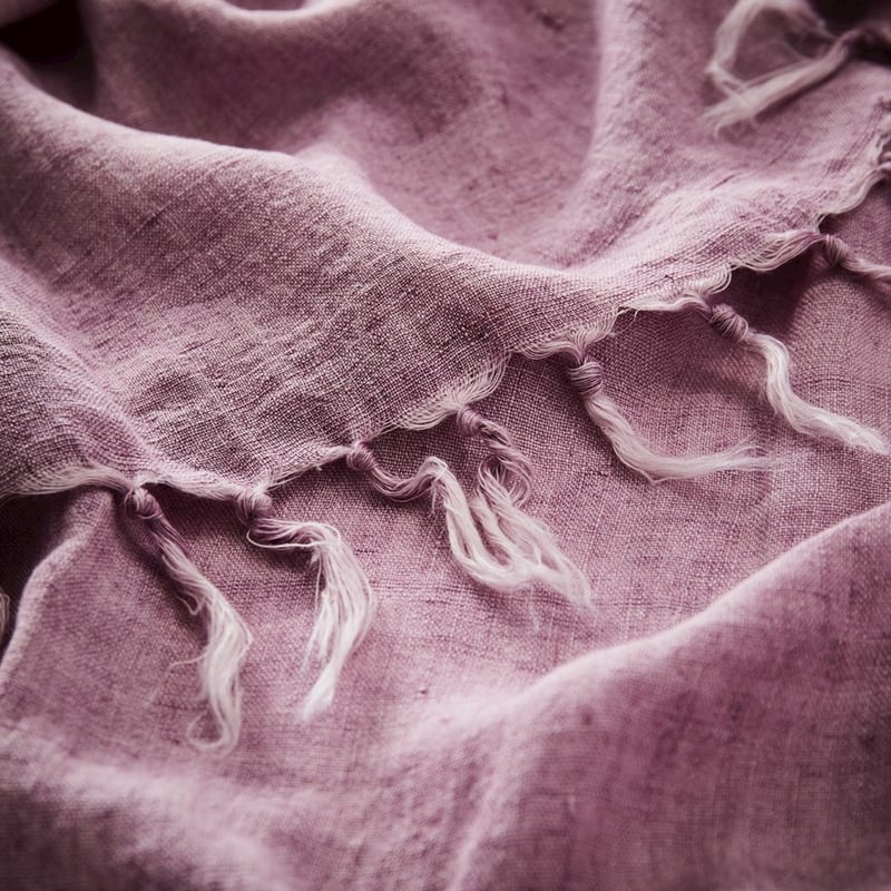 Malmo Mauve Shadows Linen Throw