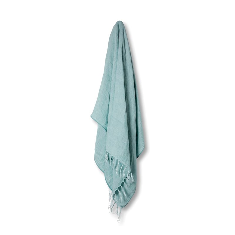 Malmo Mint Linen Throw