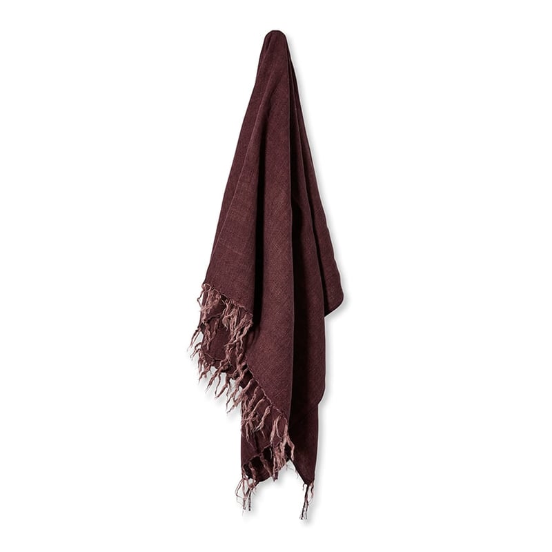 Malmo Linen Throw Plum 
