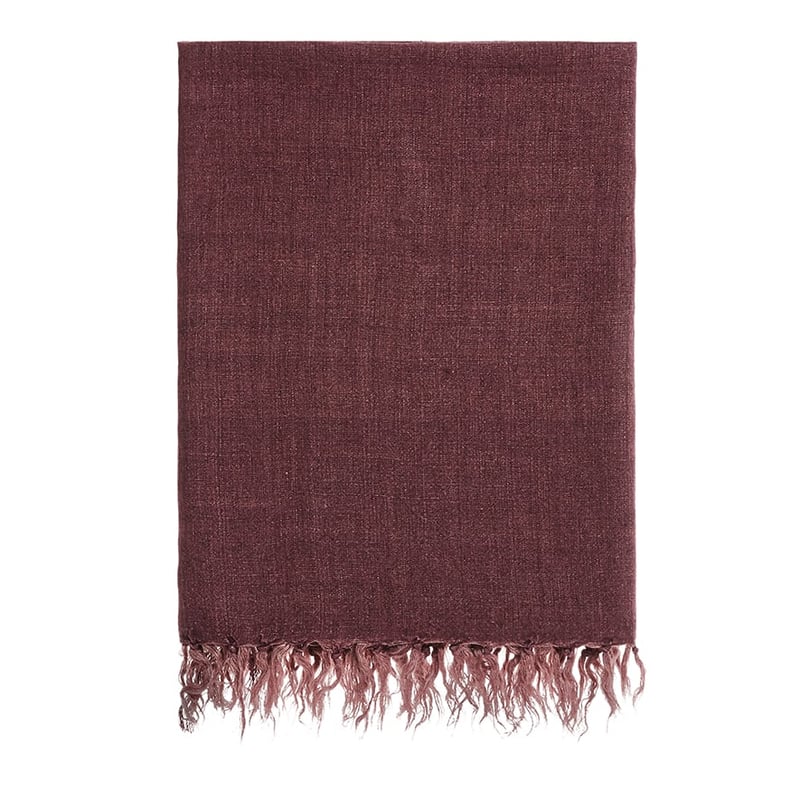 Malmo Linen Throw Plum 