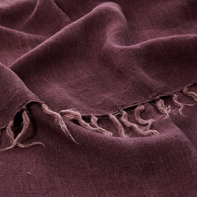 Malmo Linen Throw Plum 