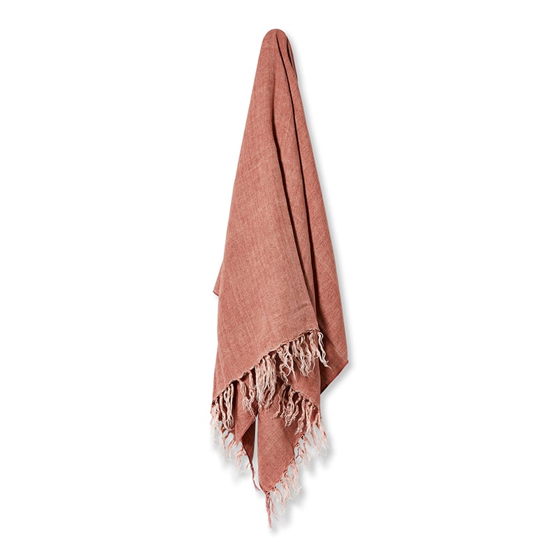 Malmo Linen Throw Rose Pink 
