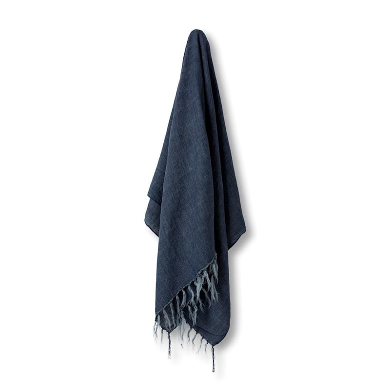 Malmo Linen Throw in Denim