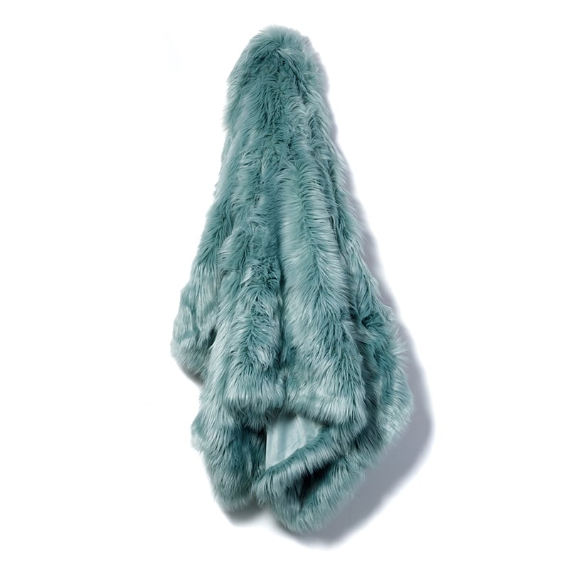 Alpine Fur Throw Blue Gum 