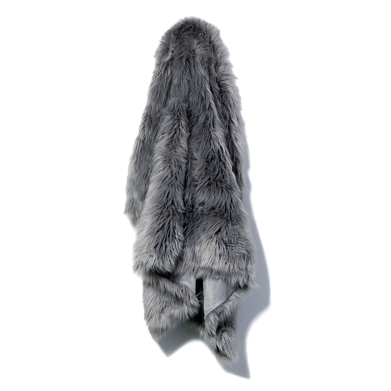 Alpine Fur Throw Mid Grey