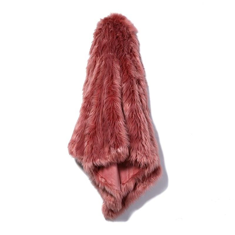 Alpine Fur Throw Rose Pink