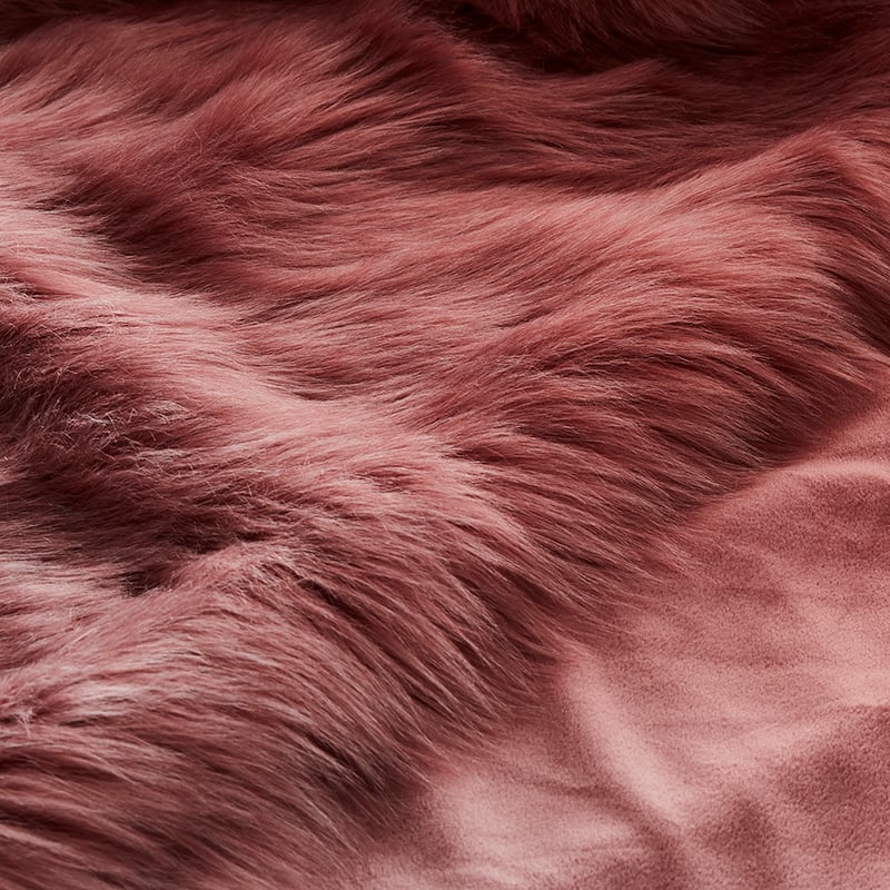 Alpine Fur Throw Rose Pink