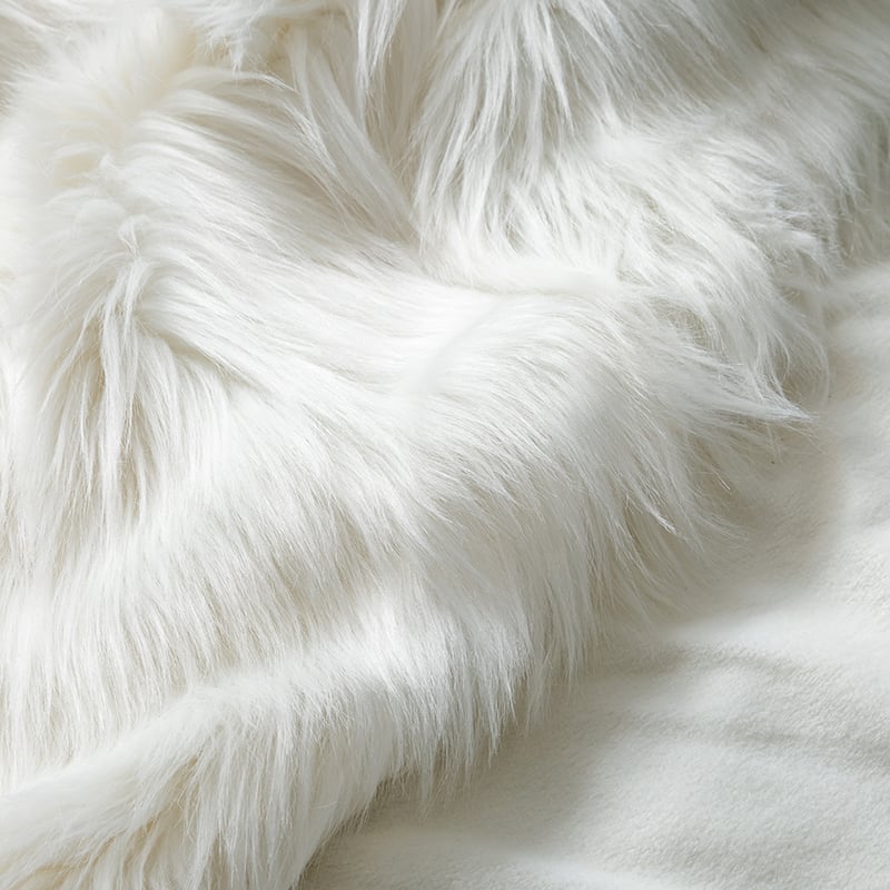 Alpine Fur Throw Winter White