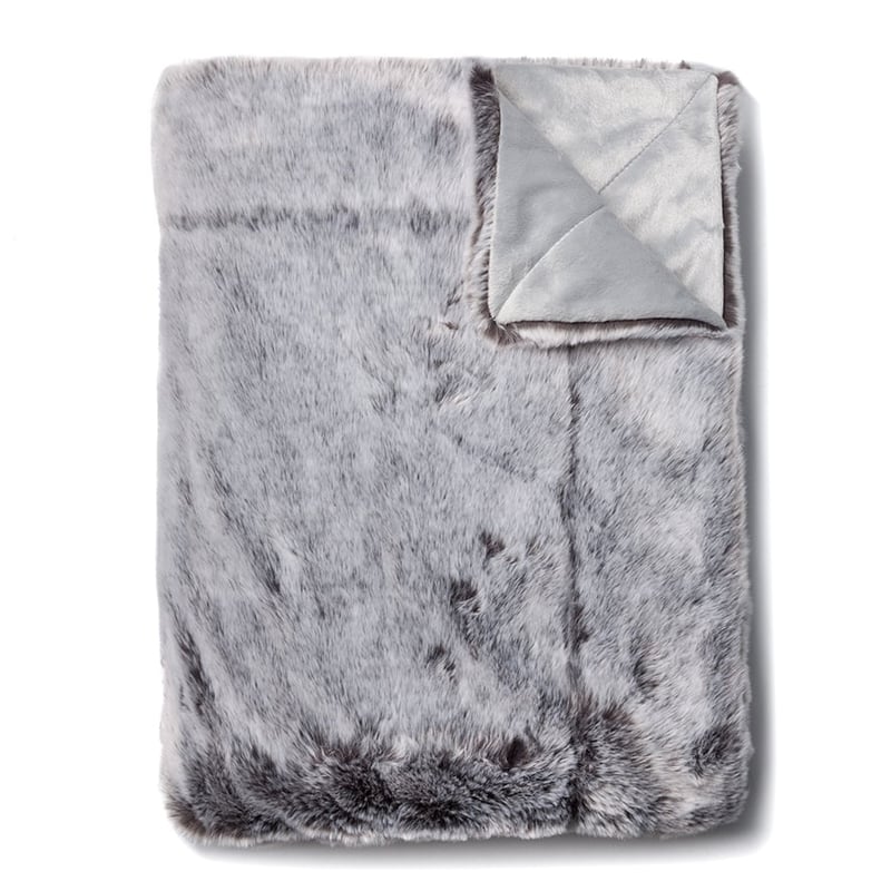 Montana Fur Throw Grey Wolf 