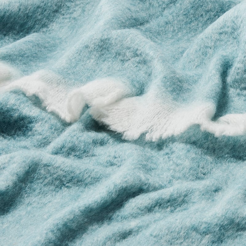 Helsinki Faux Mohair Throw in Mint