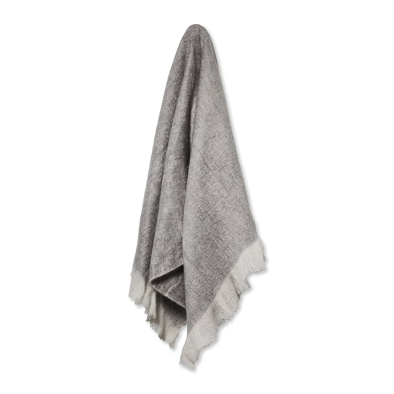 Helsinki Faux Mohair Throw in Silver
