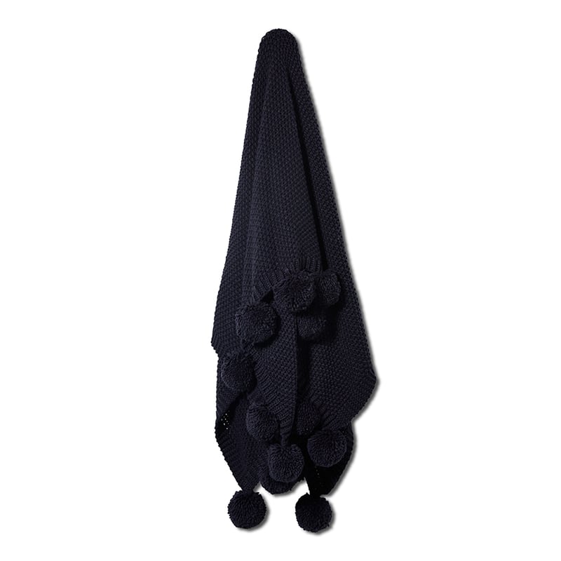 Omaha Pom Pom Throw in Navy 