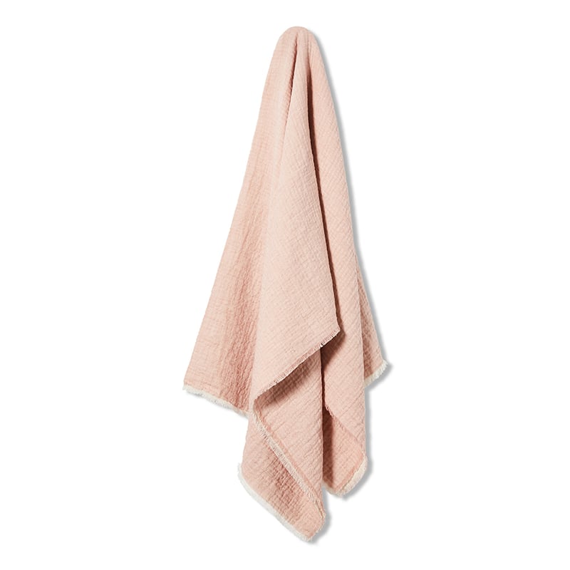 Savana Vintage Washed Fringed Blush Throw 