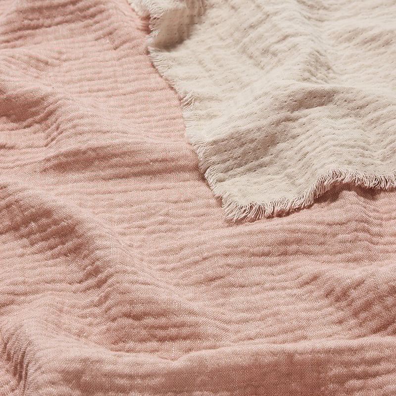 Savana Vintage Washed Fringed Blush Throw 