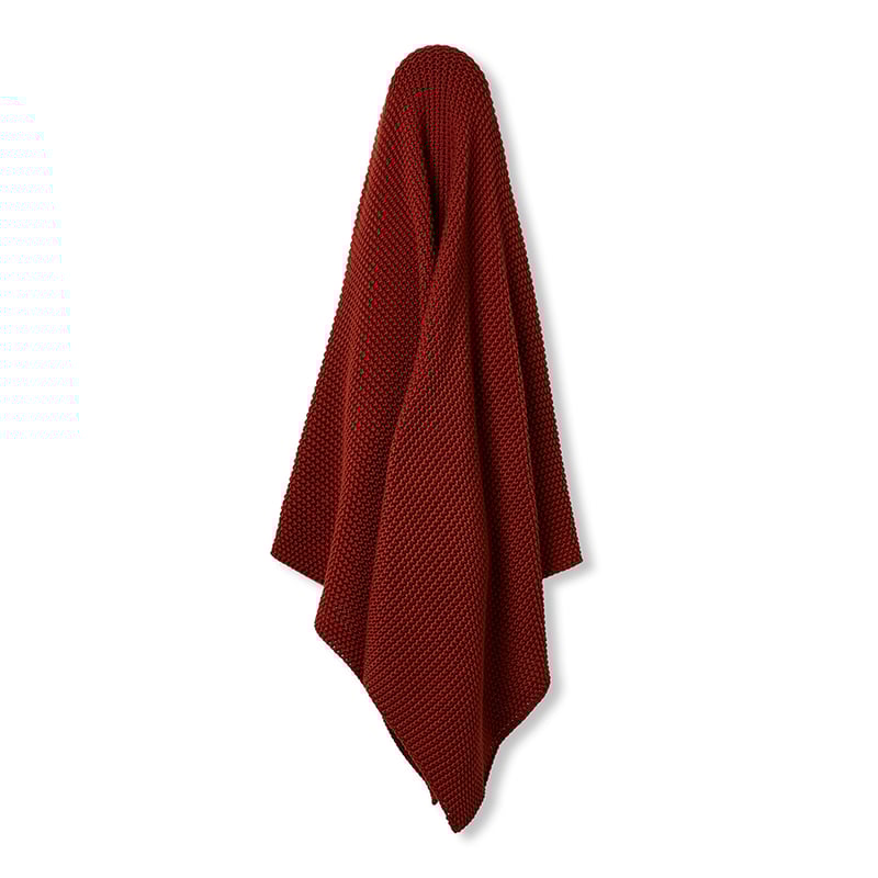 Montroe Rust Knit Throw 