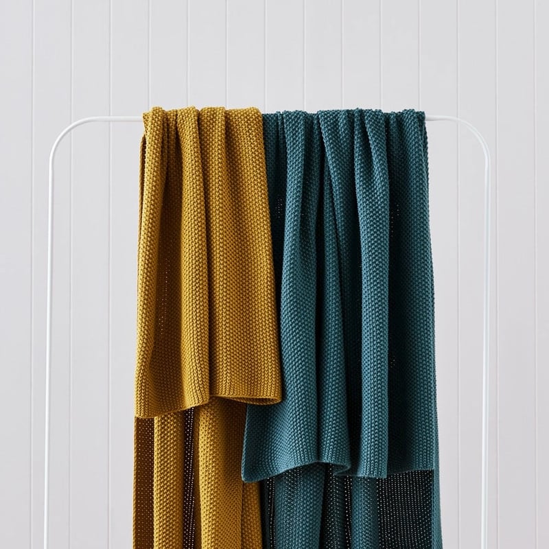 Montroe Knit Throw Safron