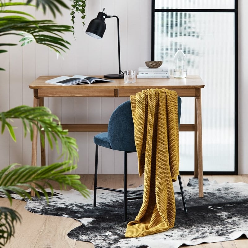 Montroe Knit Throw Safron