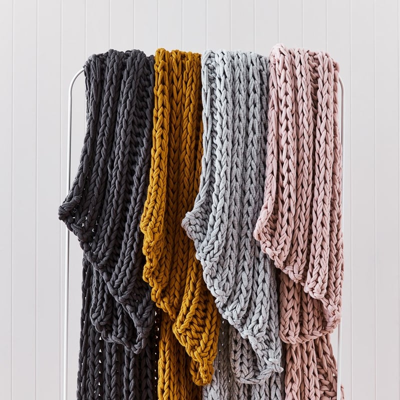 Newport Bronze Chunky Knit Throw