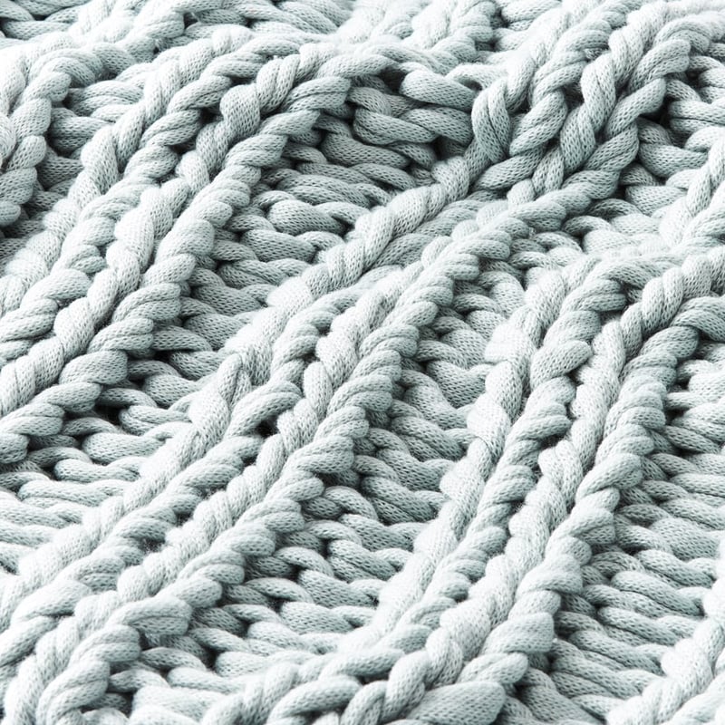 Newport Mint Chunky Knit Throw