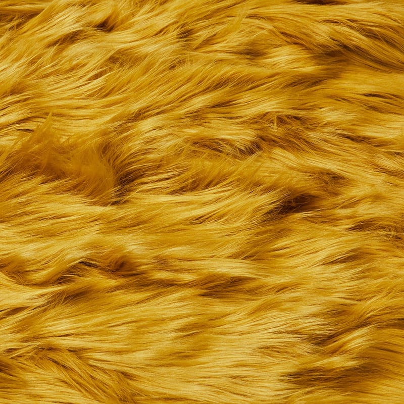 Alpine Fur Mustard Throw