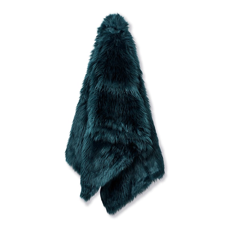 Alpine Fur Teal Throw 