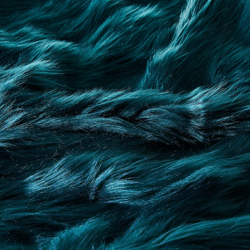 Alpine Fur Teal Throw 