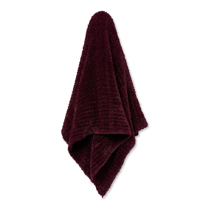 Munich Burgundy Feather Yarn Throw  