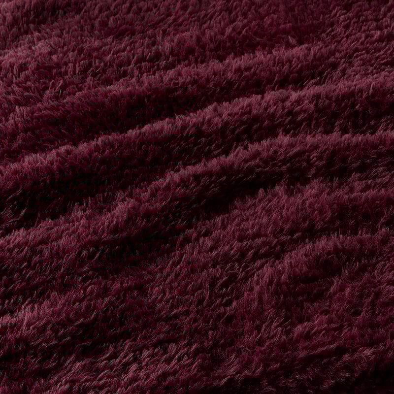 Munich Burgundy Feather Yarn Throw  