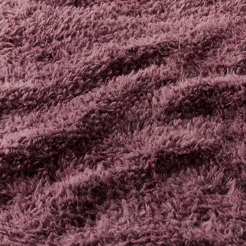 Munich Deep Mauve Feather Yarn Throw 