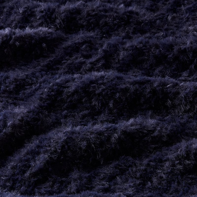 Munich Navy Feather Yarn Throw 