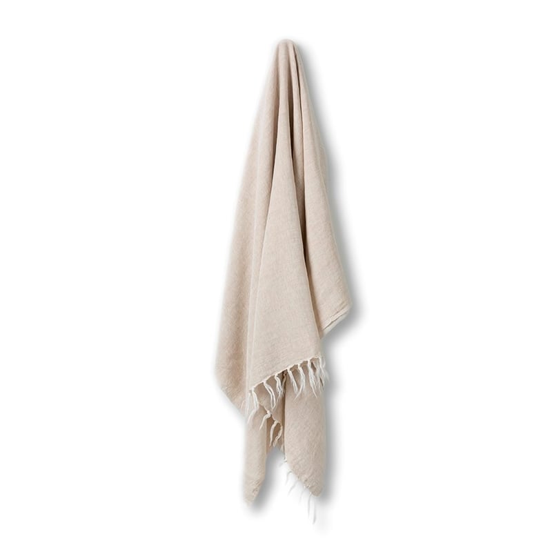 Malmo King Natural Linen Throw 