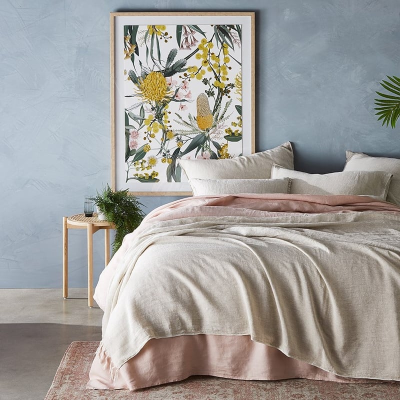 Malmo King Natural Linen Throw 