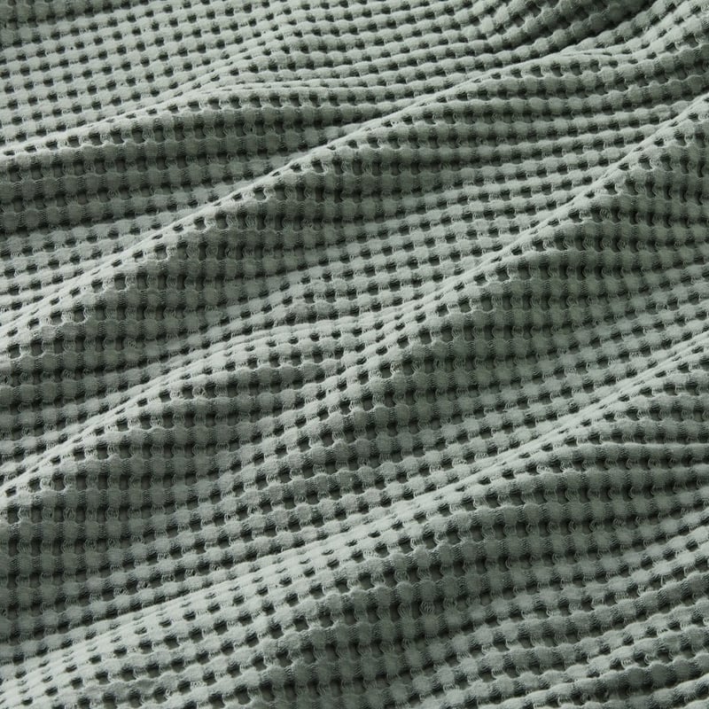 European Collection Turkish Cotton Fern Waffle Blanket 