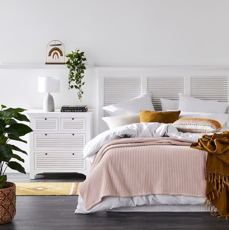 European Collection Turkish Cotton Waffle Blanket S20 180x230cm Rose Single/Double