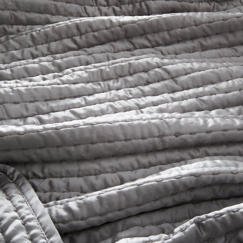 Pure Silk Quilted Grey Blanket