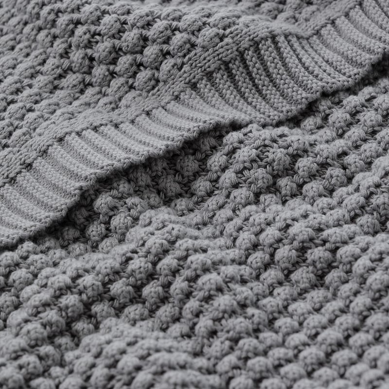 Popcorn Throw Silver 