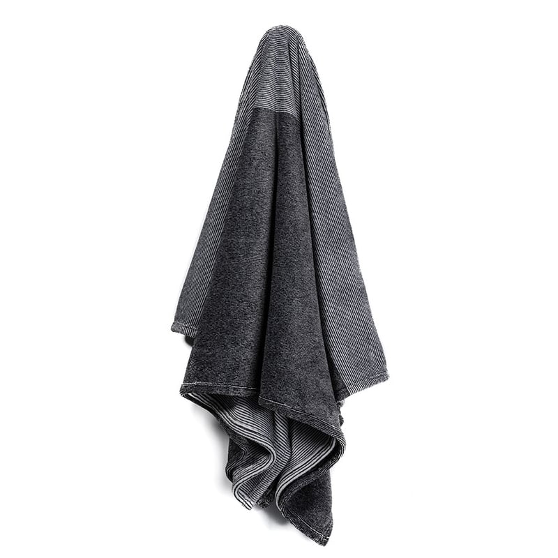 Ultra Soft Stripe Throw Charcoal 