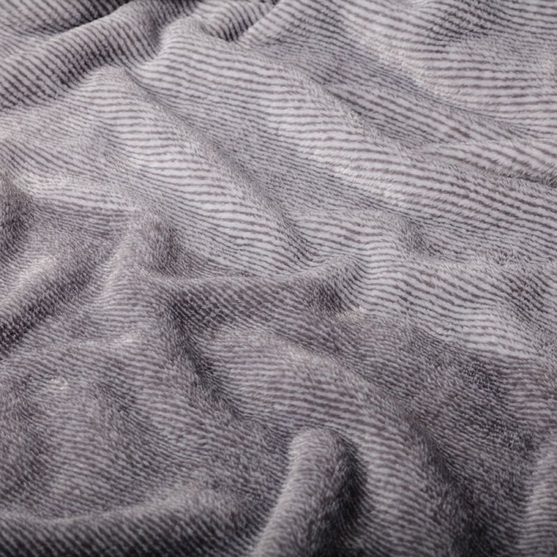 Ultra Soft Stripe Throw Grey