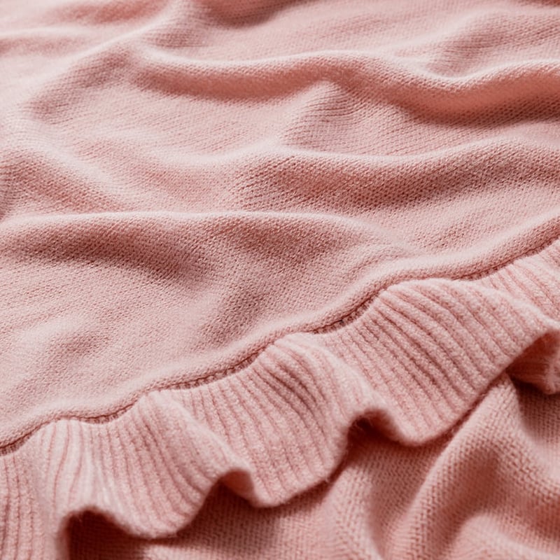 Rosie Ruffle Throw Pink 