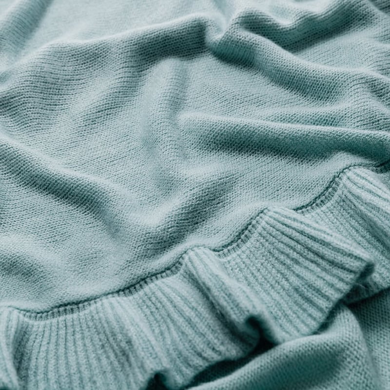 Rosie Ruffle Throw Sage 