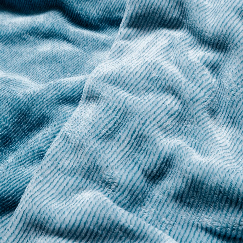Ultra Soft Stripe Throw Blue