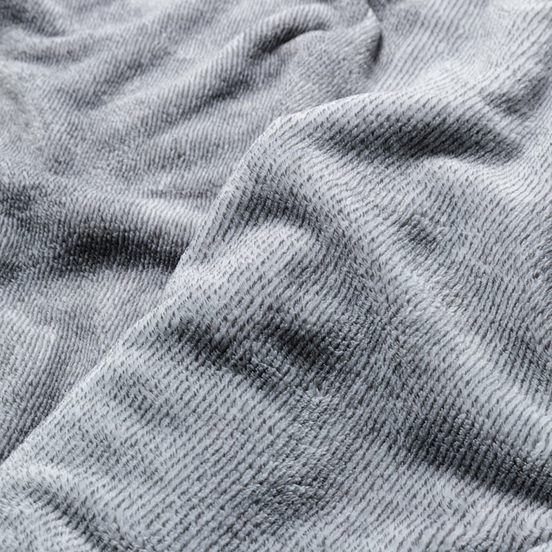 Ultra Soft Stripe Throw Grey 