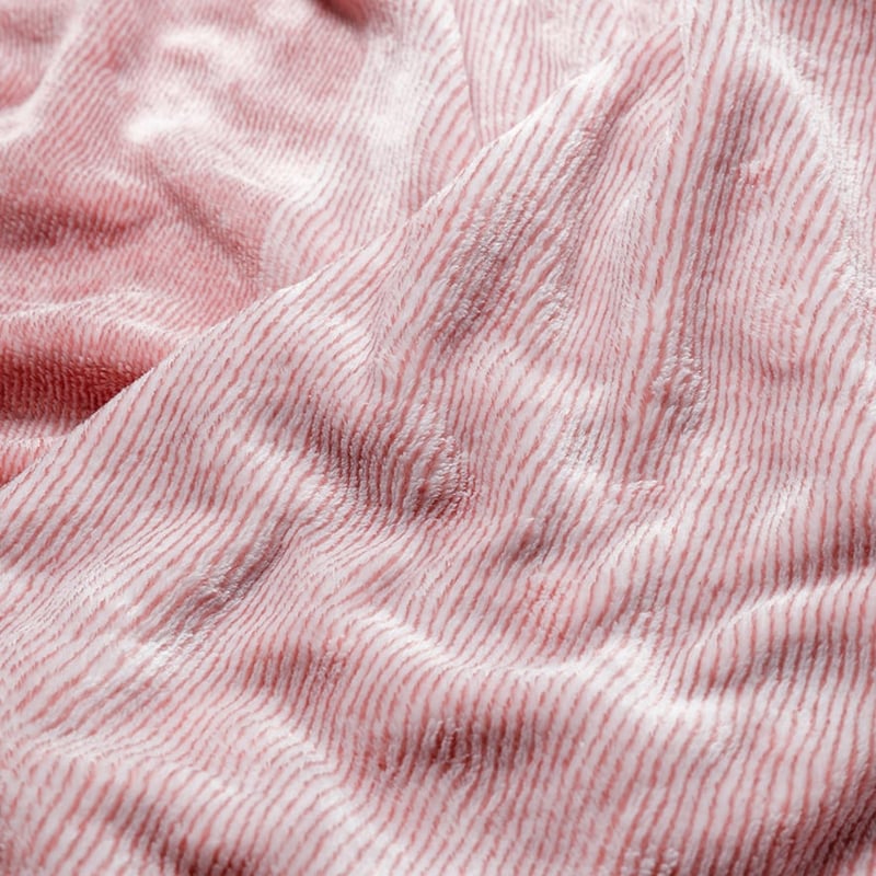 Ultra Soft Stripe Throw Rose Pink 