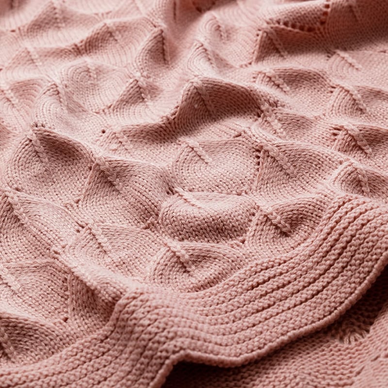 Toulouse Knit Throw Blush 