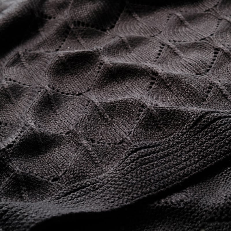Toulouse Knit Throw Coal 