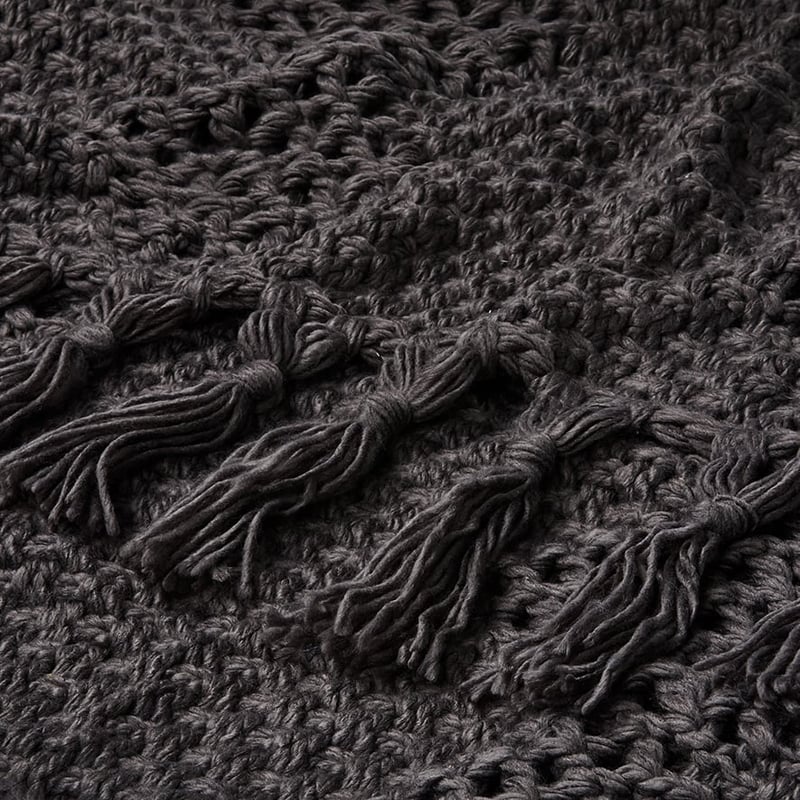 Sinclair Coal Knit Throw 