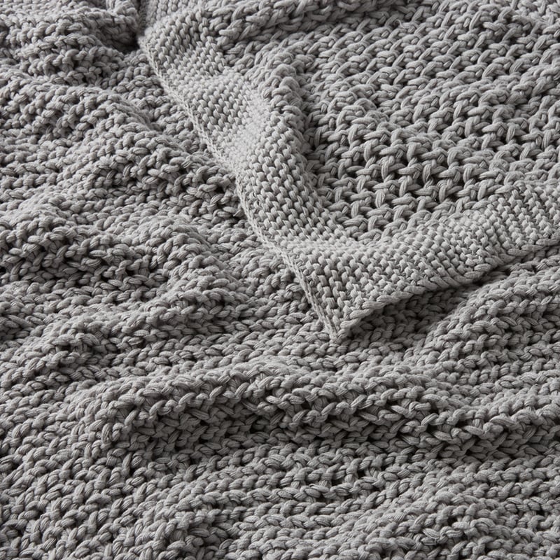 Seymour Knit Throw Silver 