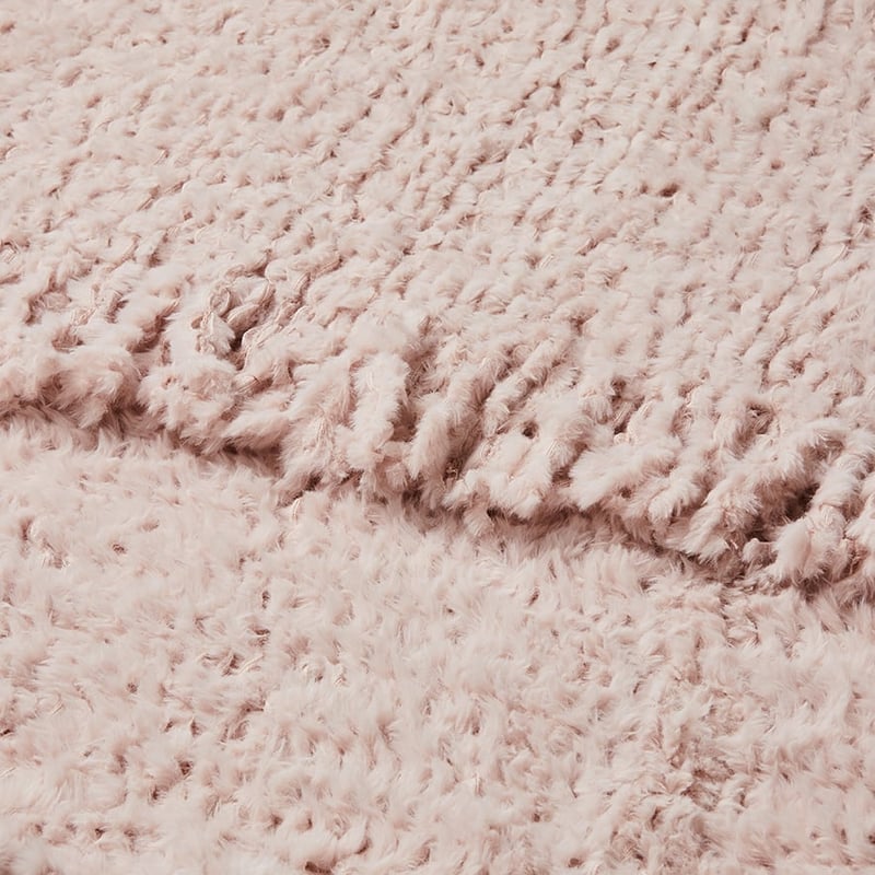 Avoca Feather Yarn Tassel Dusty Pink Throw